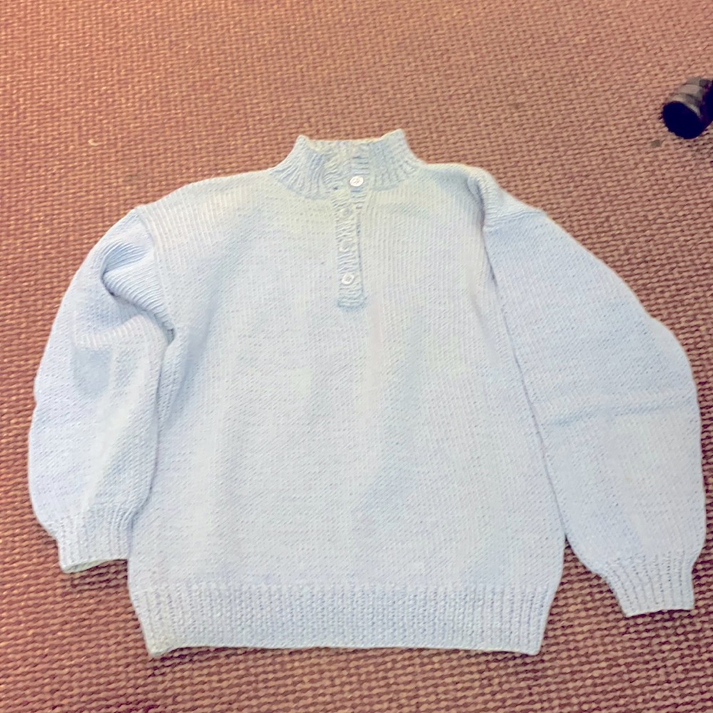 Soft lavender/blue button up sweater